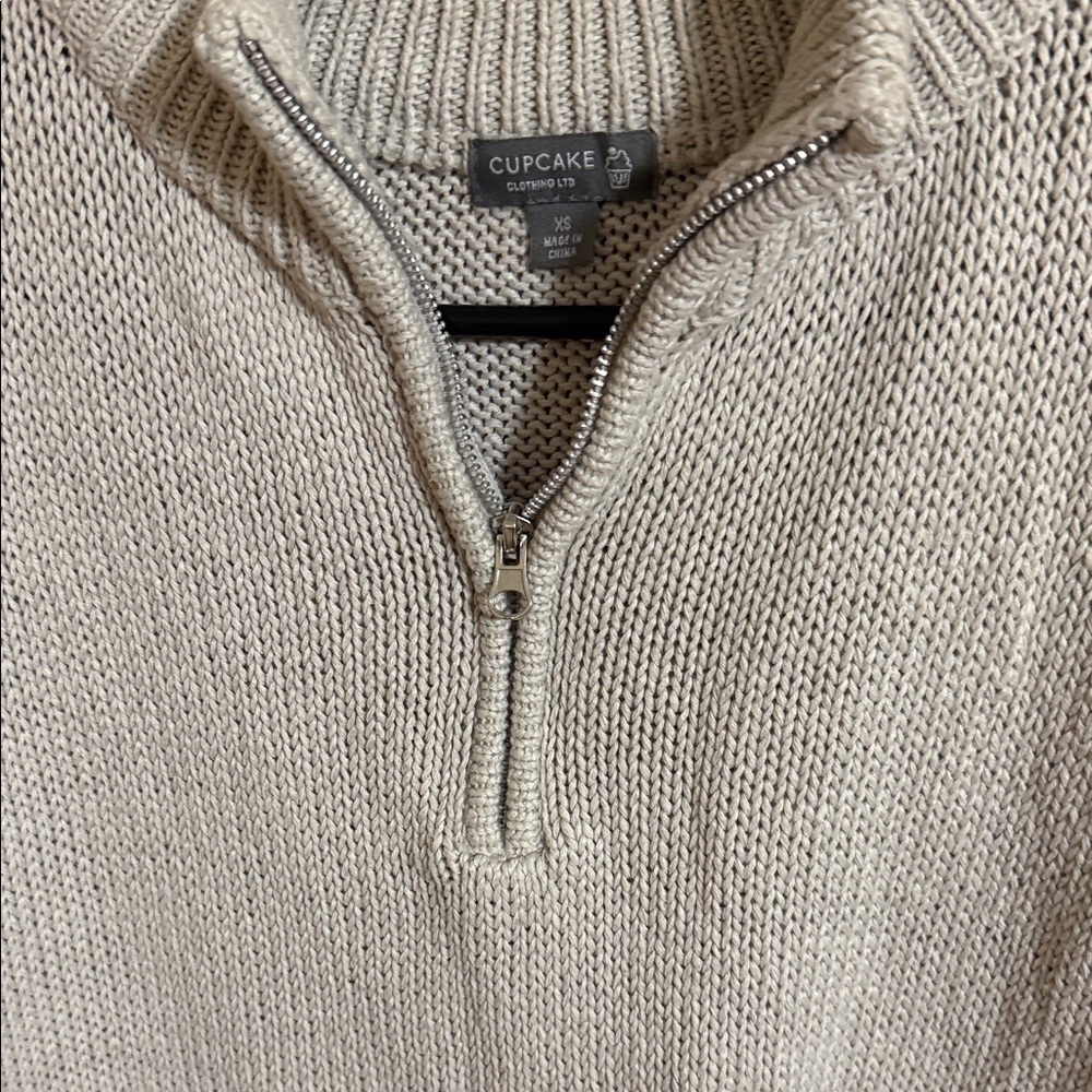 Cupcake Cozy Cream Half-Zip Sweater - Picture 5 of 5